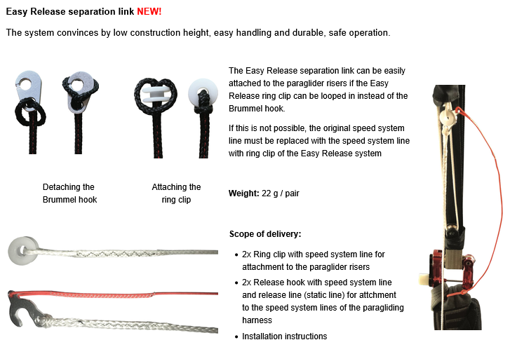 Finsterwalder Charly Easy release / Beschleuniger Trennsystem