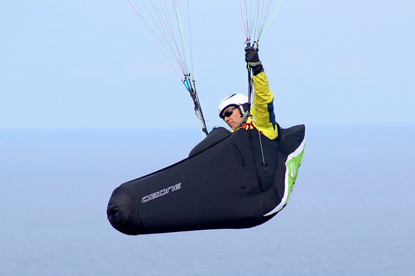 Ozone Ozium 2 Liegegurtzeug mit Softshell Beinsack (Pod570)  M/M OCCASION